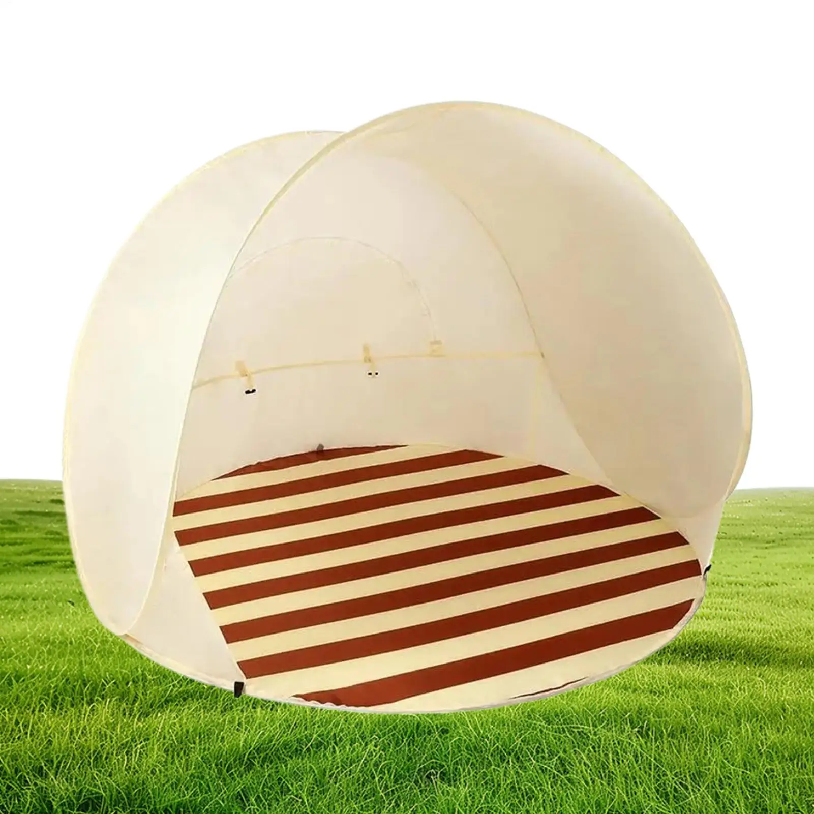 Pop-up Beach Tent 3 Person Easy Pop Camping Canopy Beach Shelter With Ventilating Mesh Window For Outdoor Camping Picnic Garden