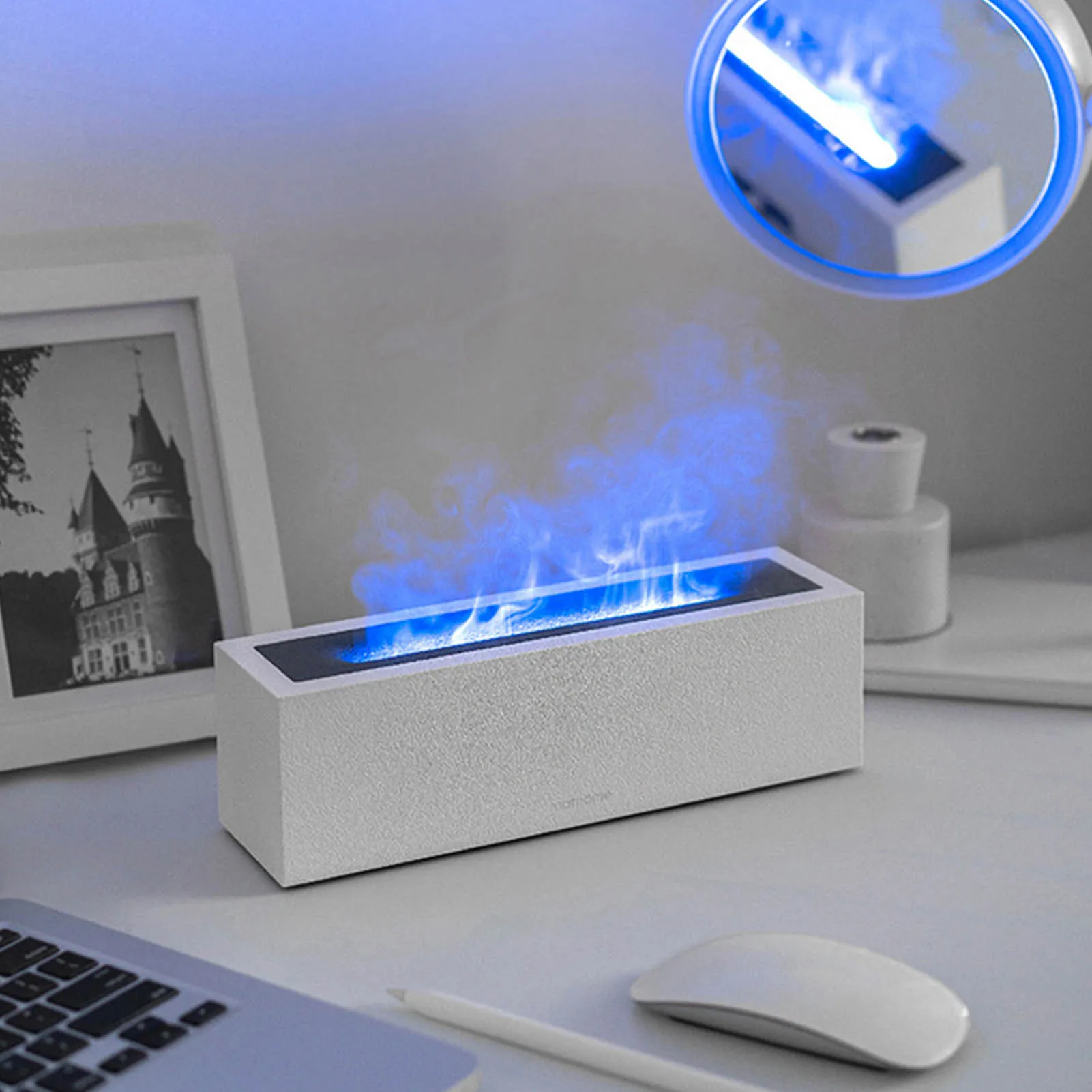 

Диффузор эфирного масла, увлажнитель для ароматерапии, свет пламени, большая емкость, тихая работа, диффузор скандинавского тумана