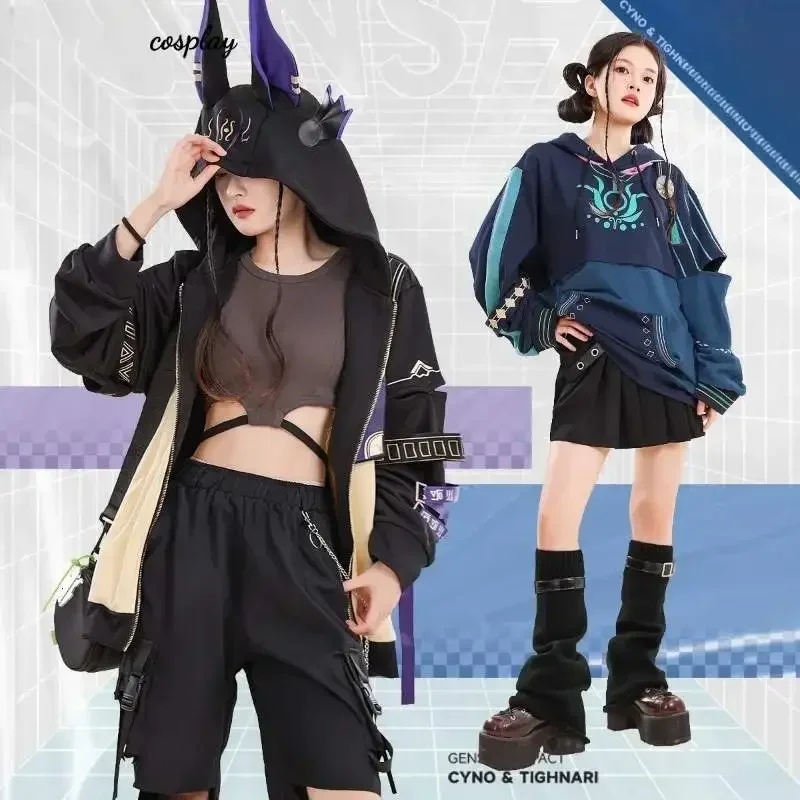 Cyno Tighnari Hoodies Game Genshin Impact Cosplay Costume Daily Sweatshirts Coat Casual Jacket Doujin Gifts