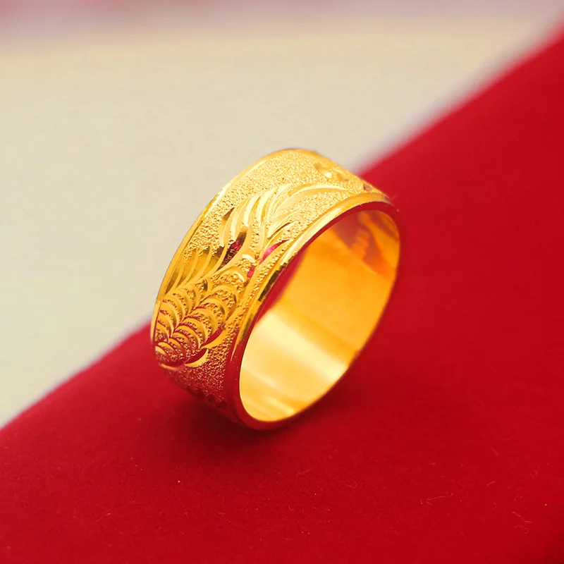 

Luxury 24K 9999 Pure Gold real gold Dragon Pattern Ring Men's Ring