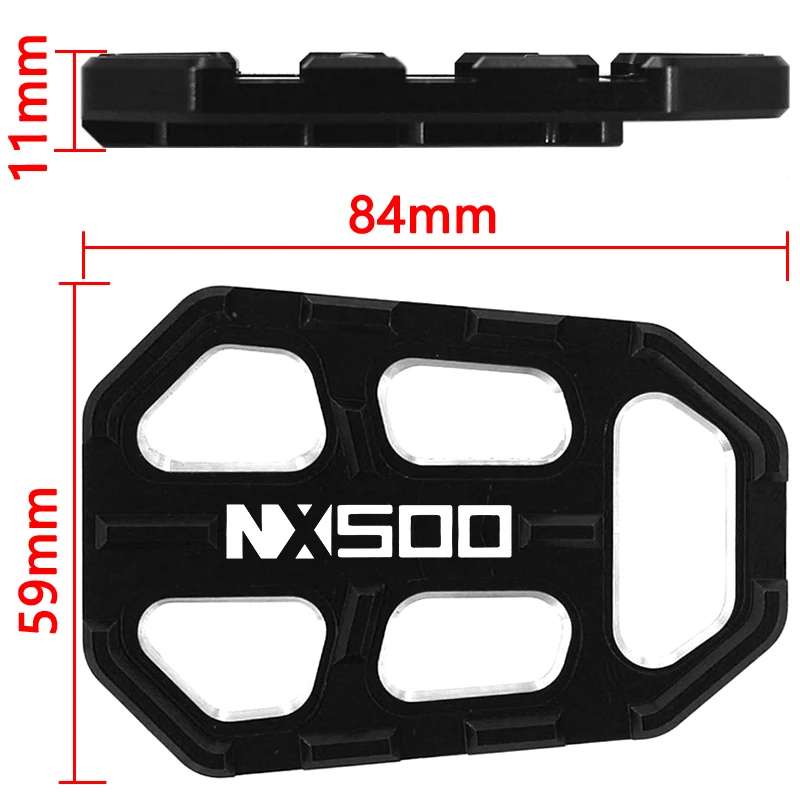 For Honda NX500 2023 2024 Motorcycle Accessible Foot Pegs  NX 500 Front Footpegs Footrests Pedal Enlarger
