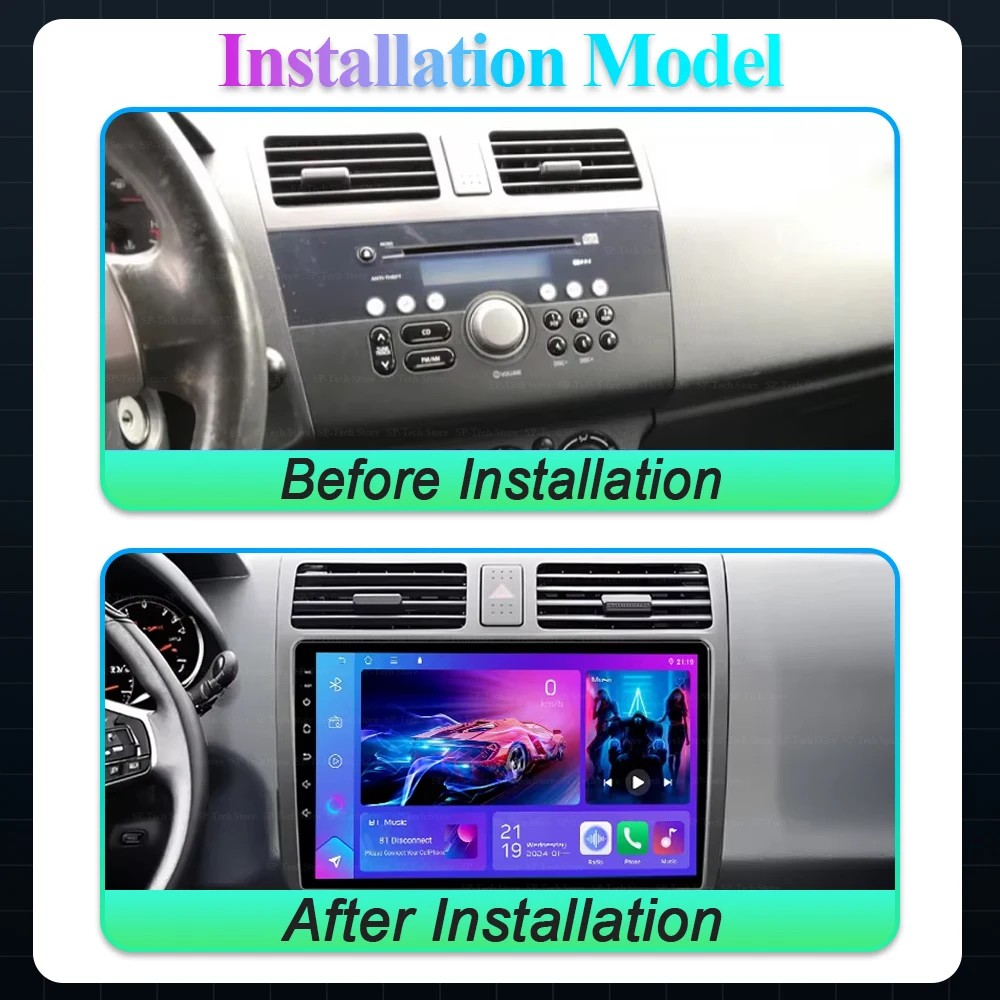 2din Android 16 Car Radio For Suzuki Swift 2003 - 2006 2007 2008 2009 2010 Multimedia Player Carplay Stereo Gps Dvd Head Unit 5g