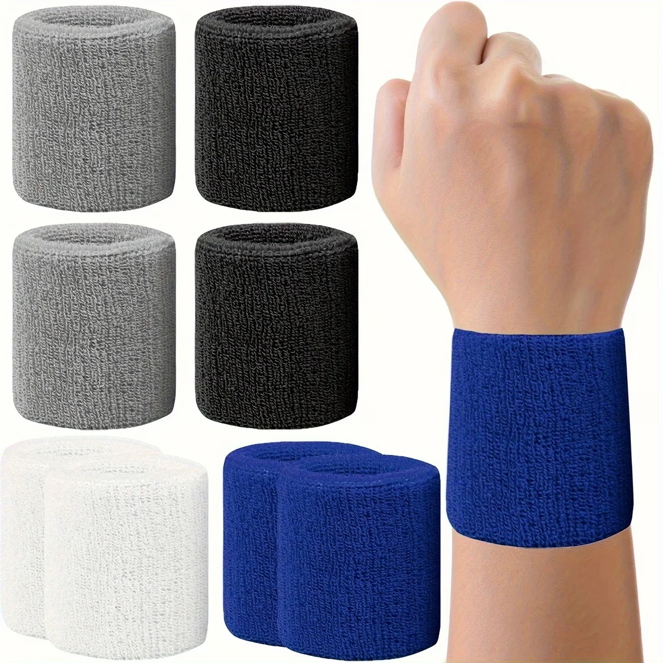 Wristband Pair Sweat - 1 par de pulseiras elásticas absorventes