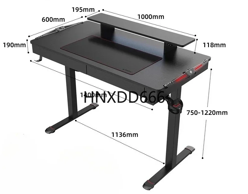 Gaming computer table Dual motor electric lifting table