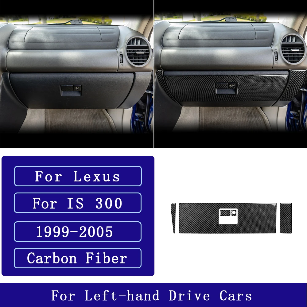 

Для Lexus IS IS300 1999-2005 углеродное волокно второго пилота для хранения перчаточного ящика, панель переключателя, автомобильные аксессуары, декоративные наклейки