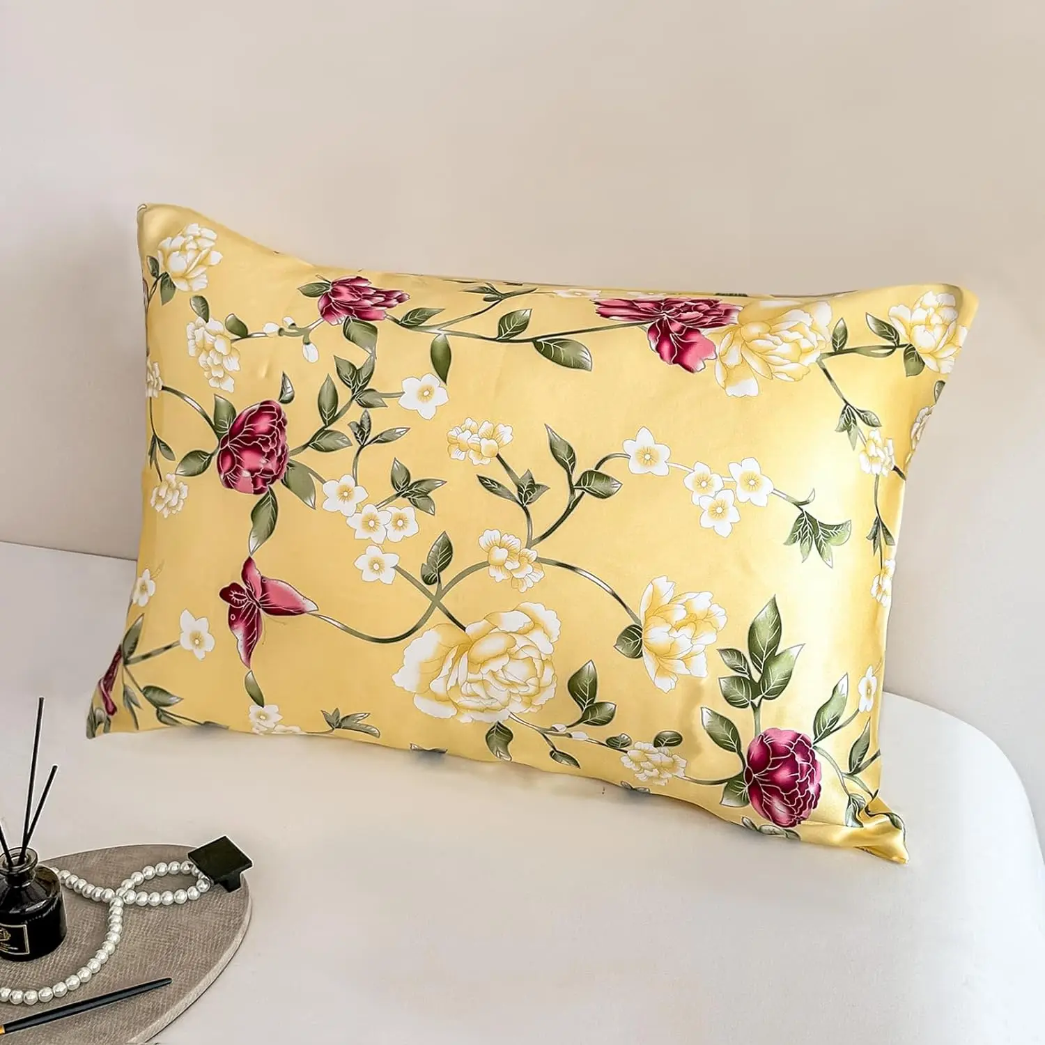 100% Both Sides Pure Natural Mulberry Silk Pillowcase with Zipper Closure  Soft and Cooling Silk Pillow Cases