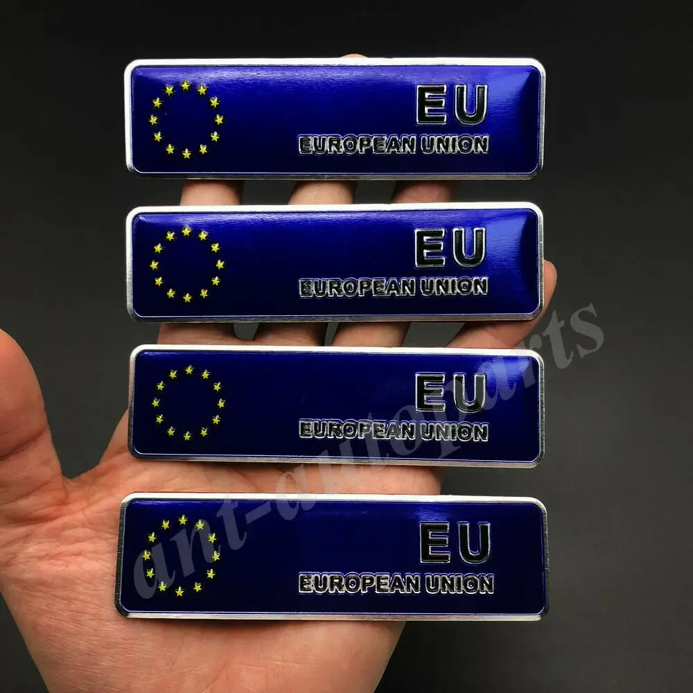 

4x металлический европейский флаг Союза, эмблема автомобиля, значок, наклейка на мотоцикл, обтекатель