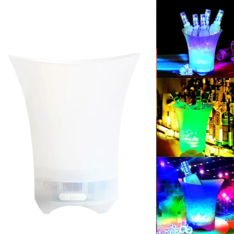 E56B LED Ice Bucket with Speaker, Portable Cooler for Parties and Outdoor