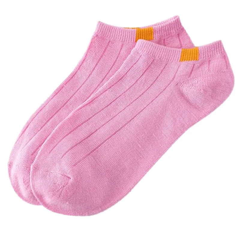 1 Pair Unisex Women Stripe Cotton Socks Short Ankle Low Cut No-show Casual Soft