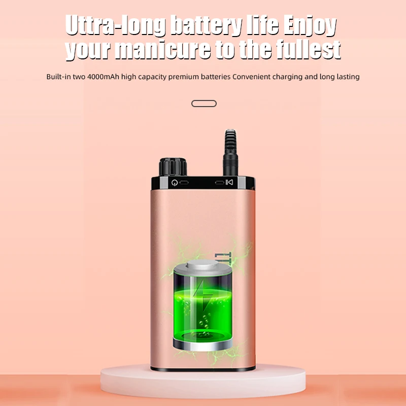 Profesjonalna elektryczna frezarka do paznokci USB, 35000 obr./min, do peelingu, usuwania żelu, polerowania, salonu manicure