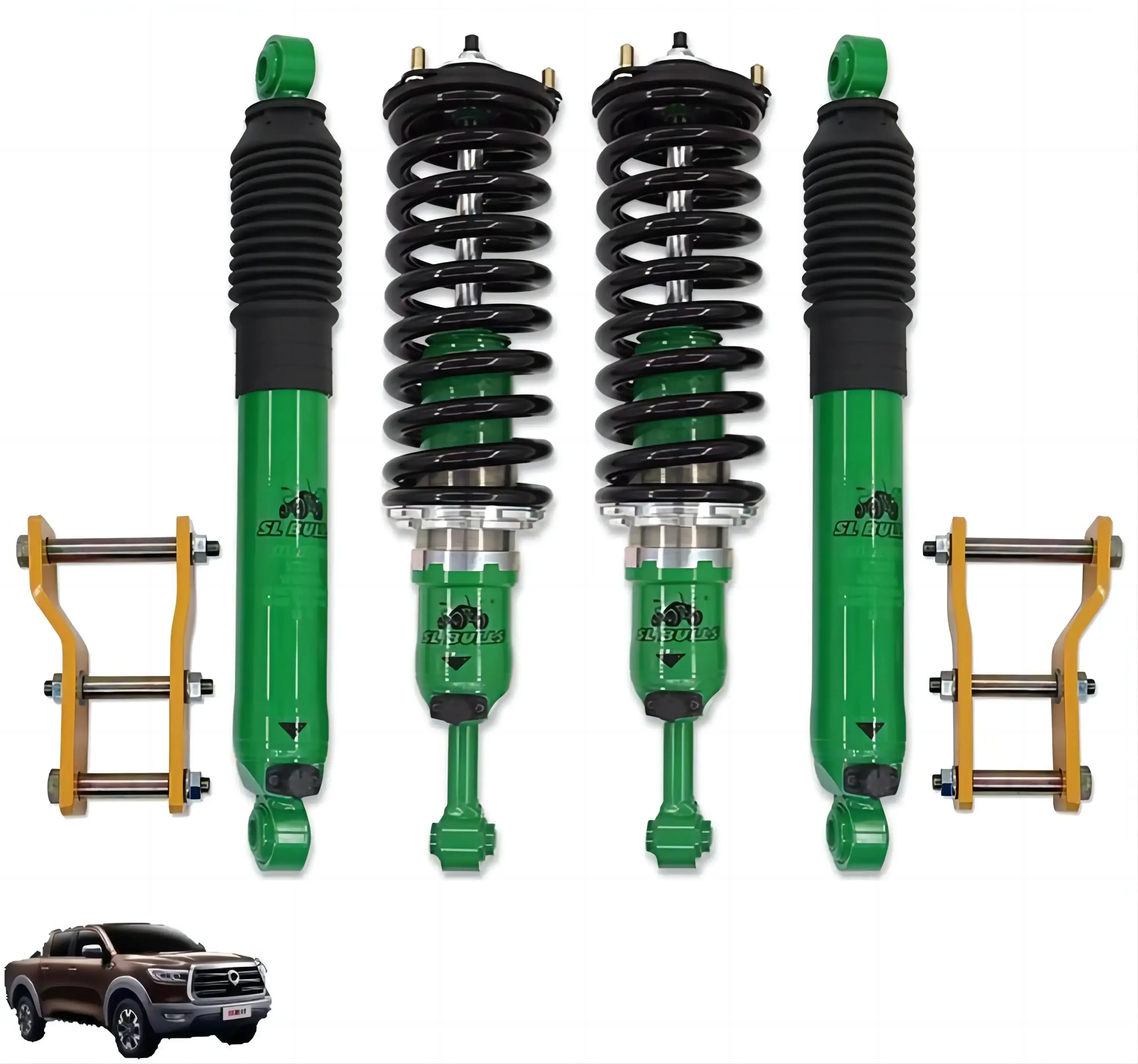 Adjustable 4X4 Off-Road Shock Absorber for Great Wall Poer Commercial Pickup 300 4x4 Suspension Parts with Two-Inch Raise