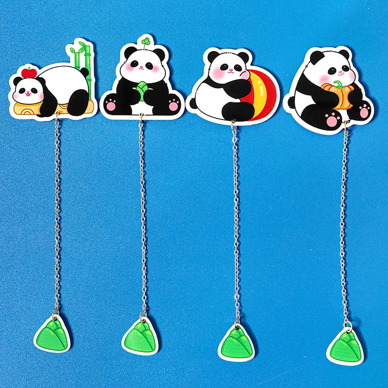 40 pcs/lot Creative Panda Metal Pendant Bookmark Cute Book Marks Paper Clip School Office Supplies wholesale