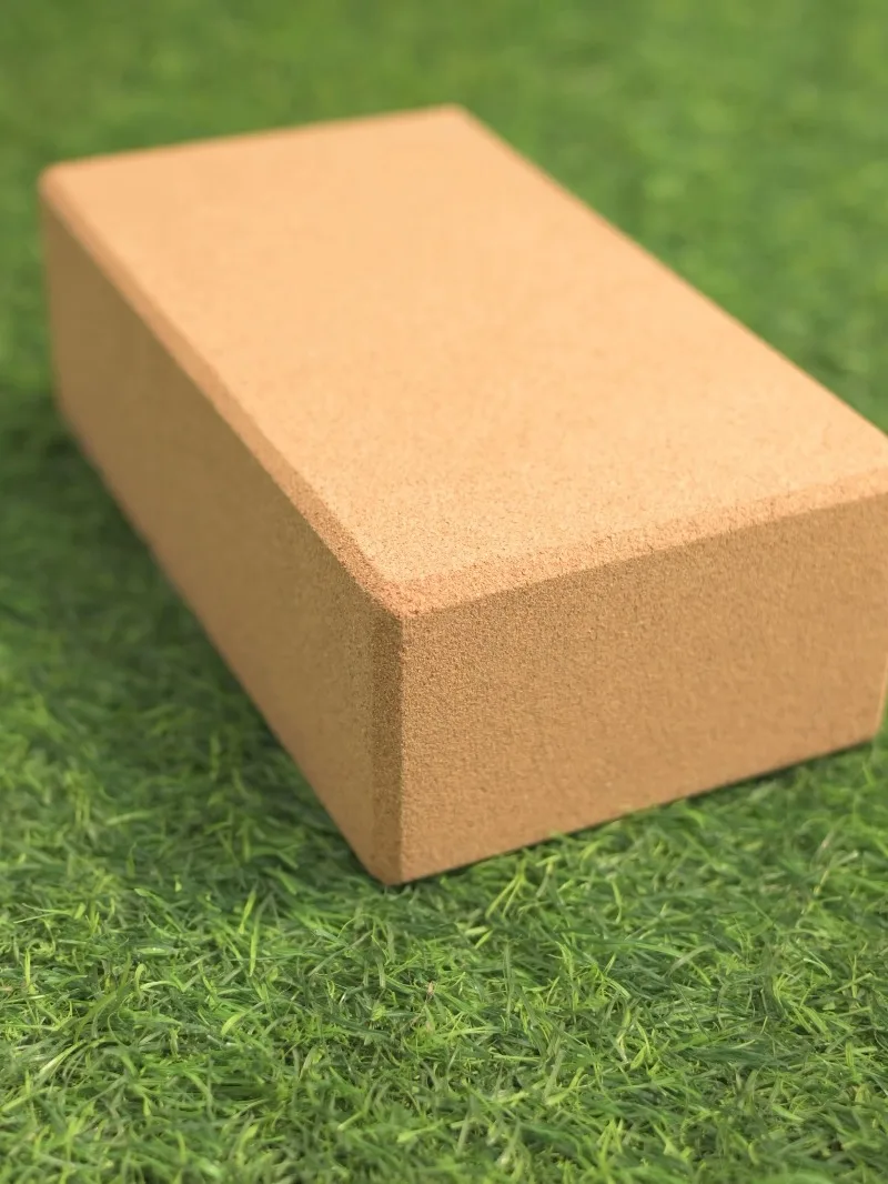 YTYINPremium Fine Grain Standard Size Yoga Brick Fitness Block Home Use Cork Yoga Brick For Practice
