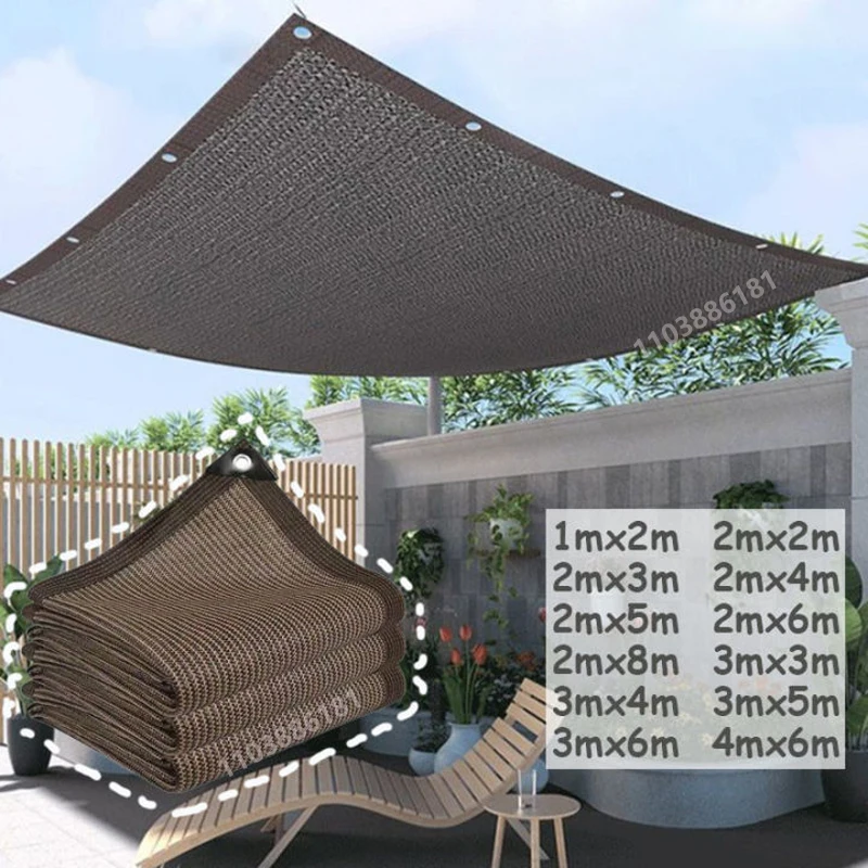 Outdoor Garden Sunshade Net, Terrace Sunshade, Camping Sunshade Net, UV Protection, HDPE Sunscreen Cloth