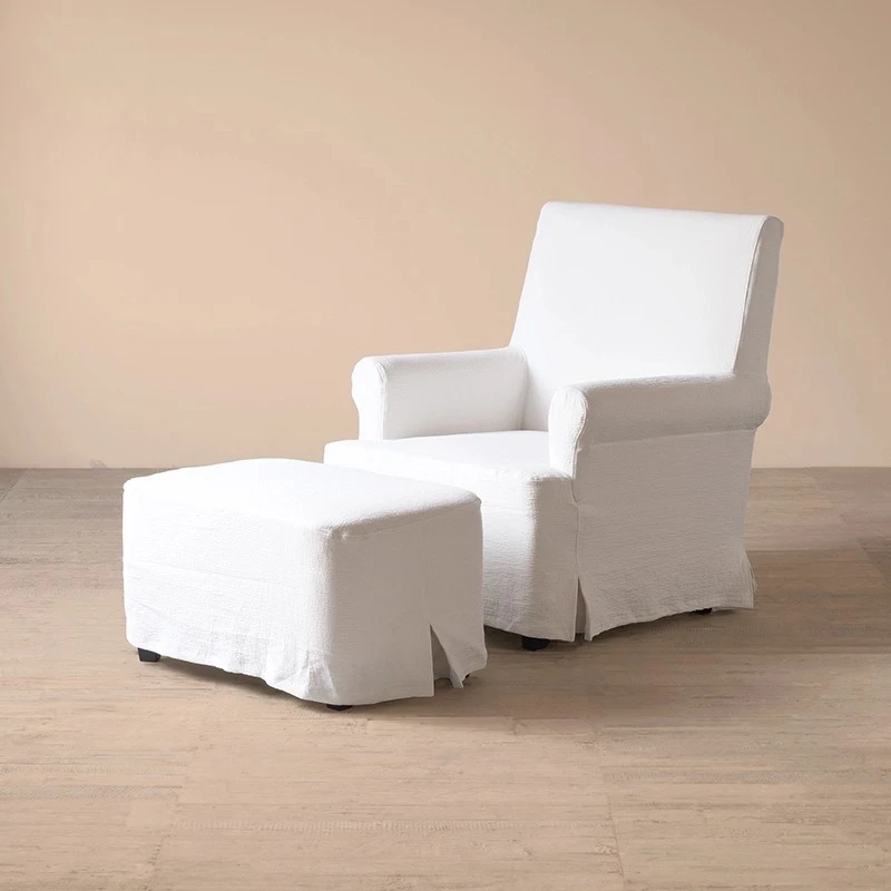 دواسة أريكة من نسيج القطن والكتان المغسول بتصميم كلاسيكي من نورديك، مقعد كتان قابل للإزالة والغسل من وابي سانفينج بي آند بي #4