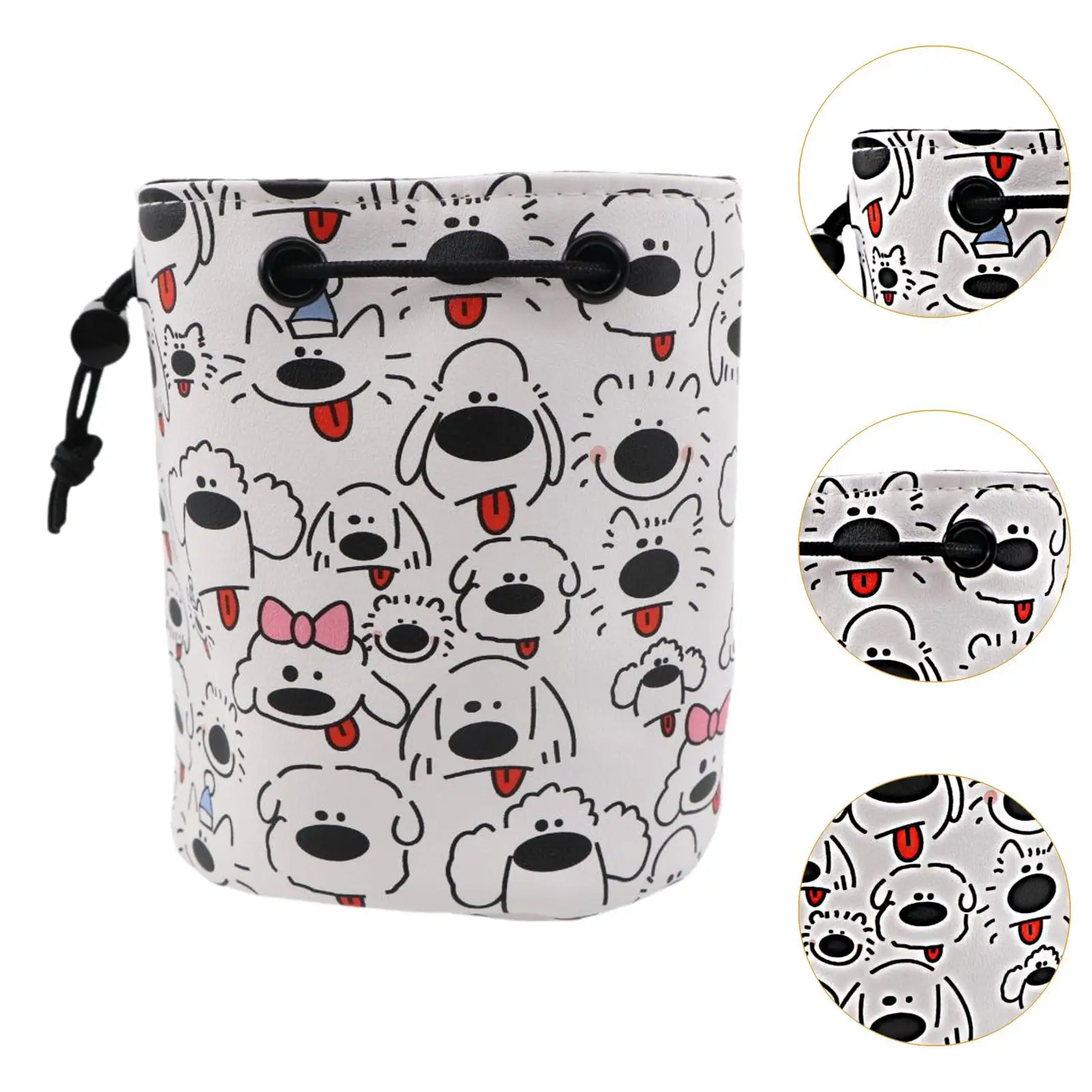 

Сумка-чехол для мячей для гольфа с принтом граффити-щенка, практичная, портативная, модная, из искусственной кожи, подарок для гольфиста, водонепроницаемый держатель для мячей для гольфа