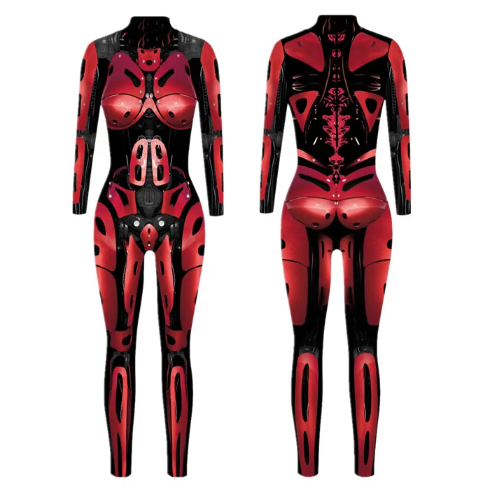 Roboter-Punk-Jumpsuit Catsuit Sexy Damen Cosplay Kostüme Zentai Karneval Halloween Bühnenauftritt Aerial Yoga Bodysuit 2026 – Detail 17