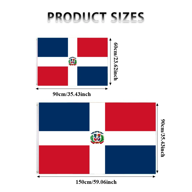 1pc Dominican National Flag, 60x90/90x150cm, Durable Polyester Decorative Banner, Vivid Color, Ideal for Outdoor, Yard, Garden