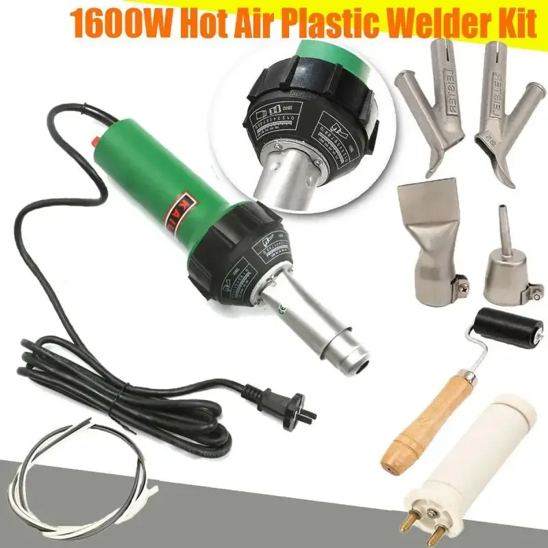 AC220V / AC110V 1600W Hot Air Gun Plastic Welding Torch Heat Gun Vinyl Pvc Floor Welder for PP PE Water Tank Welding Repairing