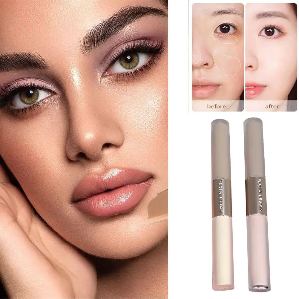 4g Two-color Highlighter Solution Brightening Skin Facial Resistant Sweat Lasting Waterproof And Tone Contours Contouring O6W5