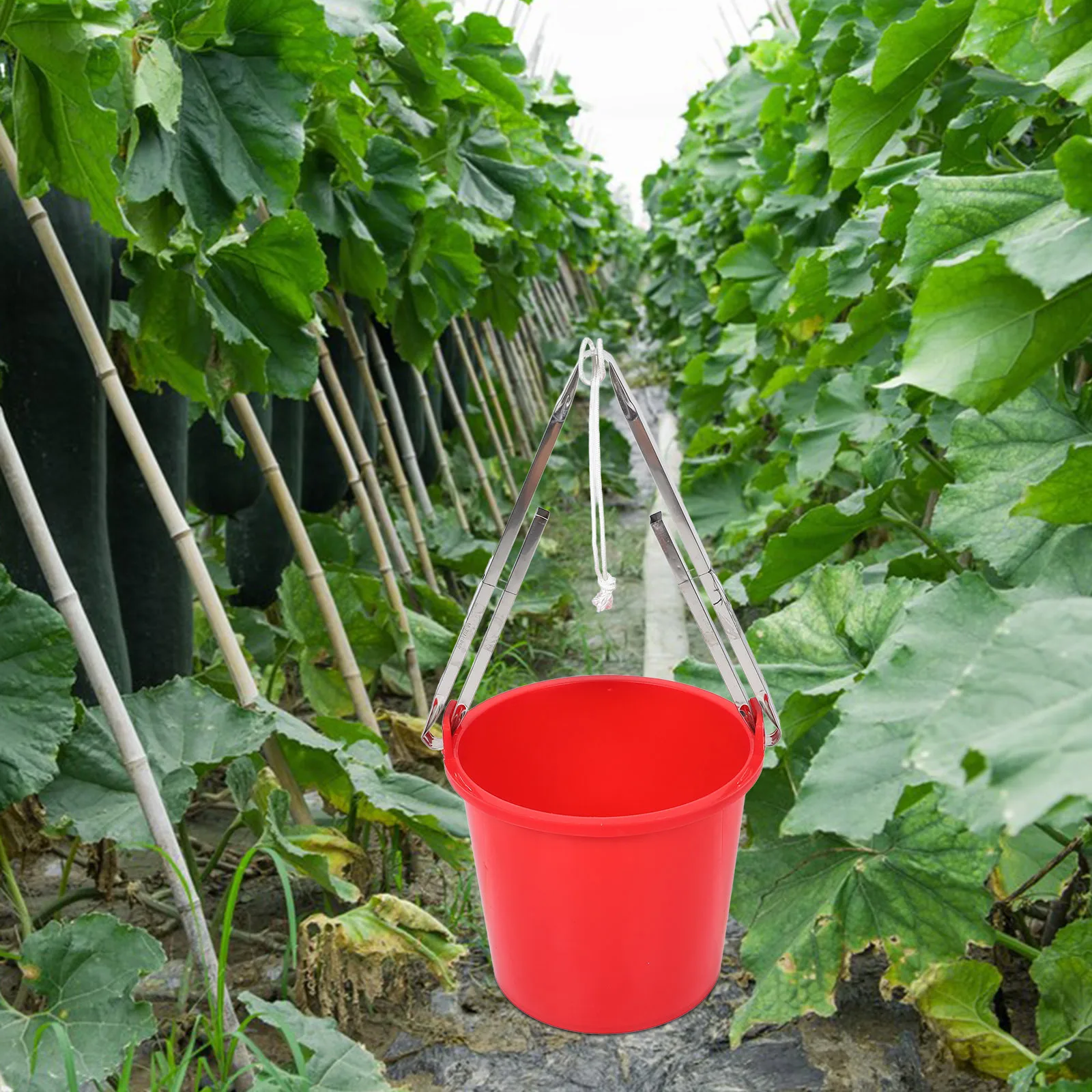 

Red Plastic Utility Bucket Heavy Duty for Household Water Storage Cleaning and Agricultural Irrigation Purposes