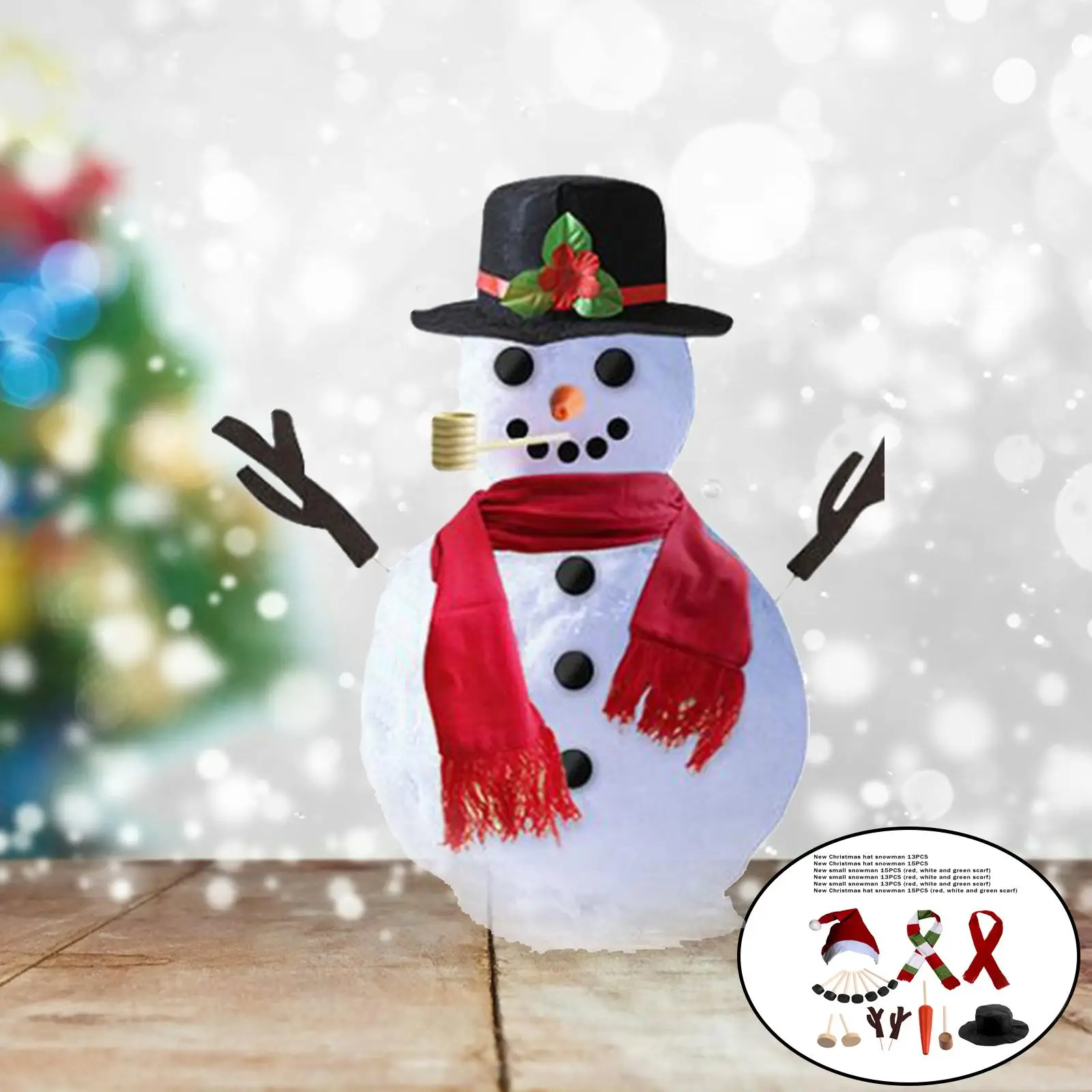 

Снеговик Шляпа Шарф Нос Снеговик Зимняя вечеринка Игрушечный декор