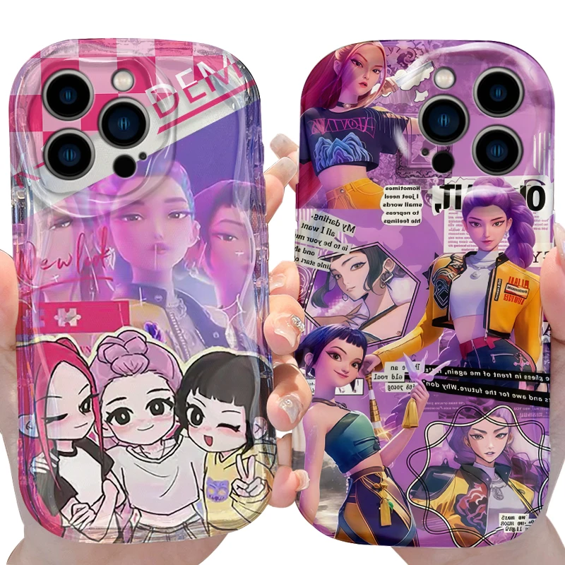 حافظة KPop D-Demon H-Hunters Wave لهاتف iPhone 16 E 15 Pro Max 14 13 12 Mini 11 Pro Max XS X 8 7 Plus أغطية سيليكون ناعمة Funda