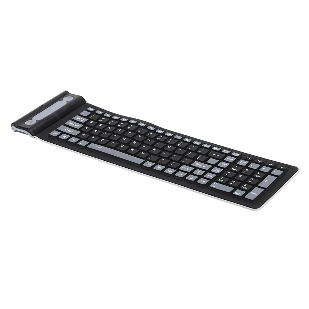 

2.4G Wireless Keyboard 107 Keys Portable Folding Soft Silicone Dustproof Keyboard Desktop Computer Laptop Peripheral Accessories