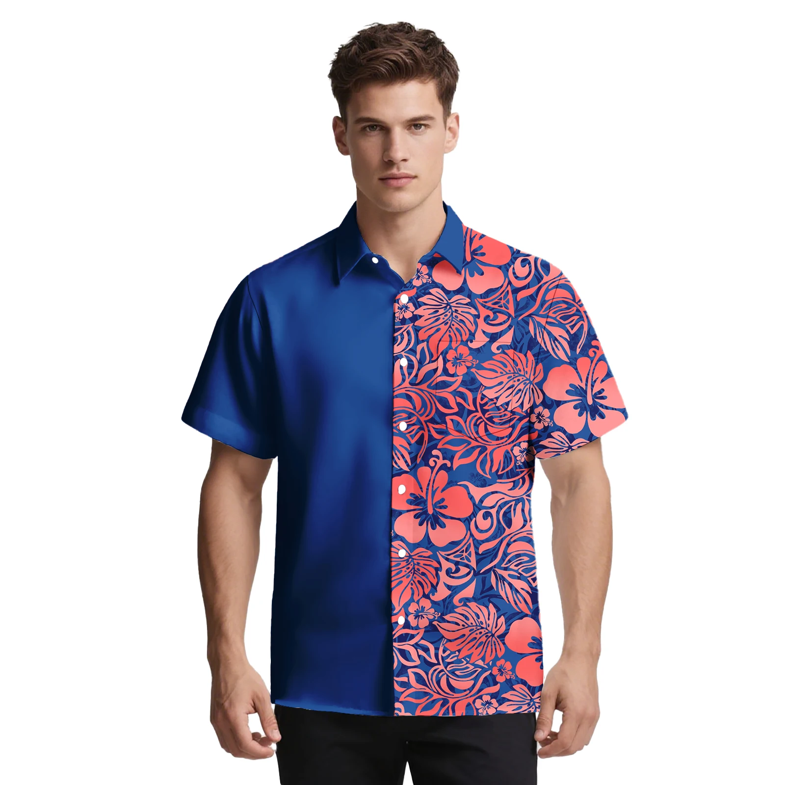أحدث تصميم لعام 2026، صورة مخصصة، ملابس رجالية غير رسمية، نمط قبلي ساموا، جيب للرجال، قميص هاواي ألوها، قميص بولينيزي للرجال #2
