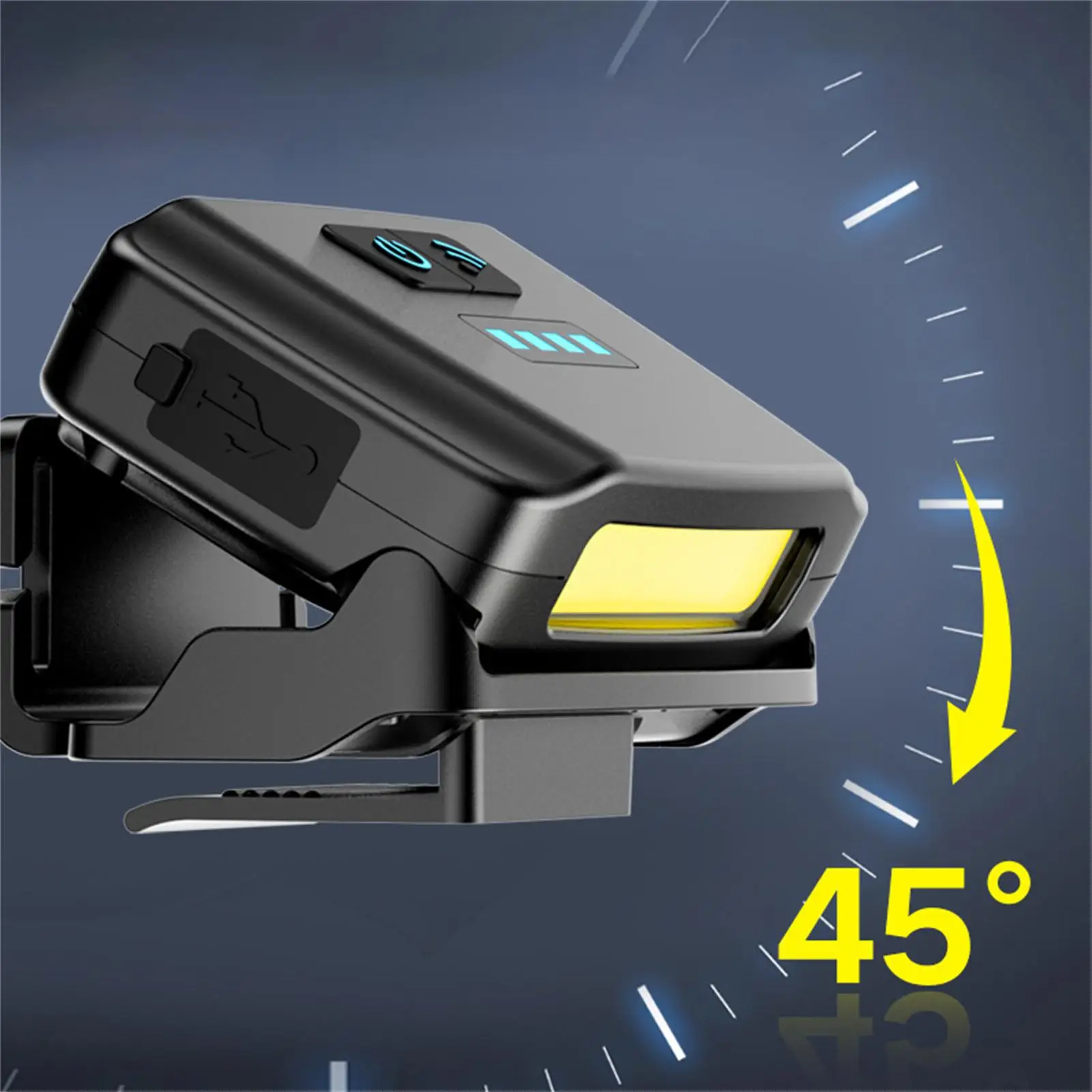 LED Sensor Headlamp Fishing Hat Clip Light High-intensity Ultra-bright Rechargeable Headlamp Camping Waterproof Headlight