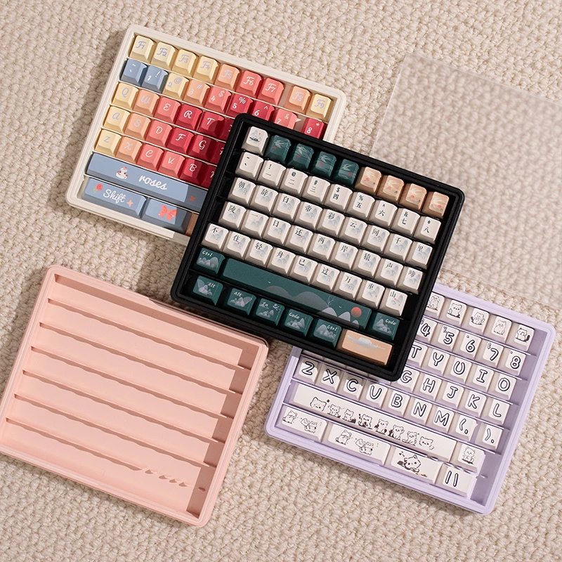 

1/3Layer Keycap Storage Case Dust Box Keycap Collection Keycaps Switches Storage Box Transparent Bag Keycaps Switch Cover