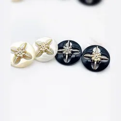 18/23MM Fashion Hollow Cross Metal Buttons Designers Handmade 6PCS Garment Sewing Accessories Round Decorative Buckle Wholesale