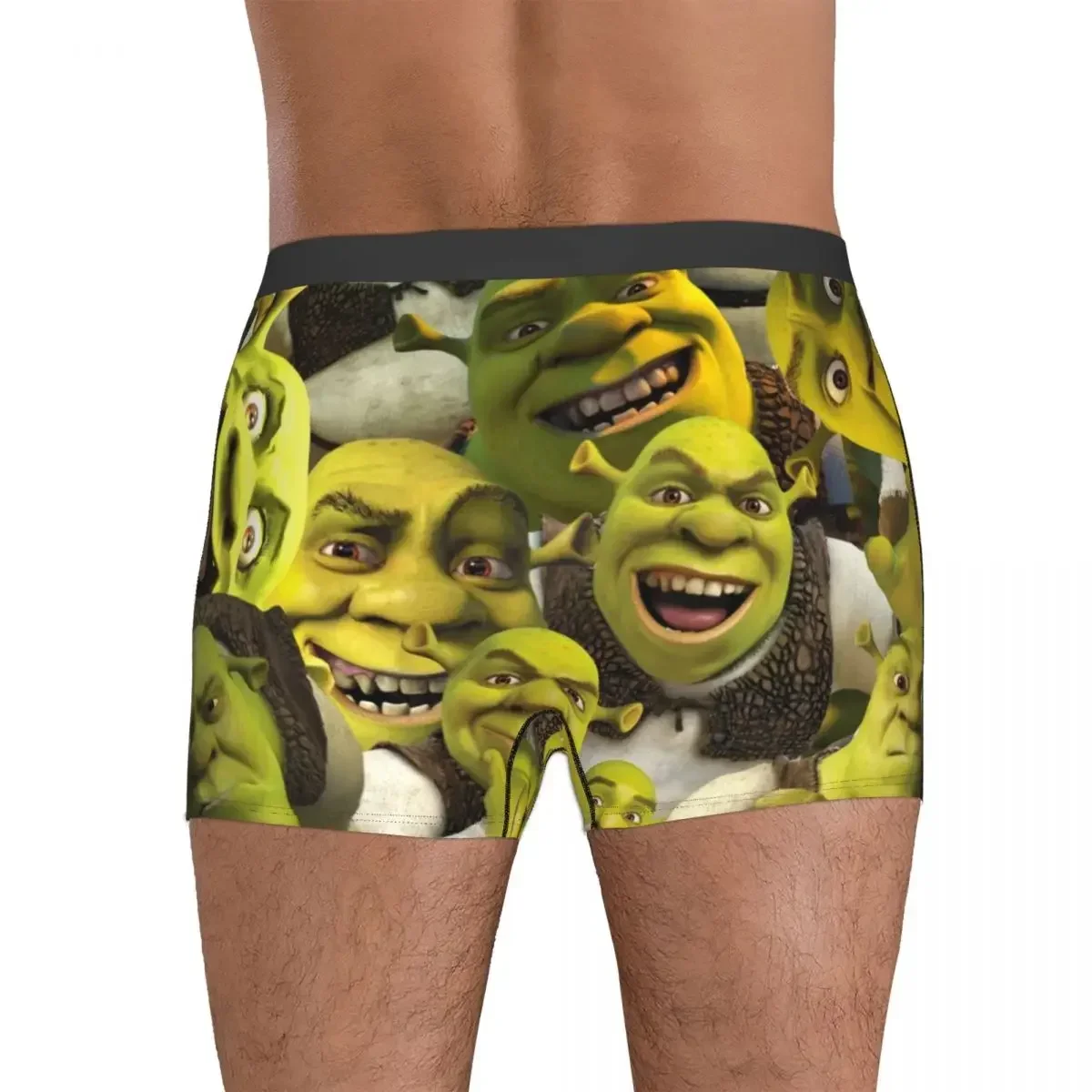 Boxer Underpants Shorts Shrek Collage Panties Men\'s Breathable Underwear for Homme Man Boyfriend Gifts