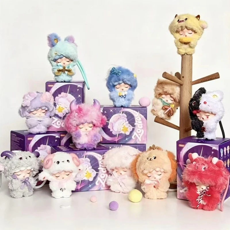 

YUMO Zodiac Series Blind Box Kawai Anime Figure Keychain Dolls Surprise Bag Pendant Mystery Desktop Trendy Toys Collectible Gift