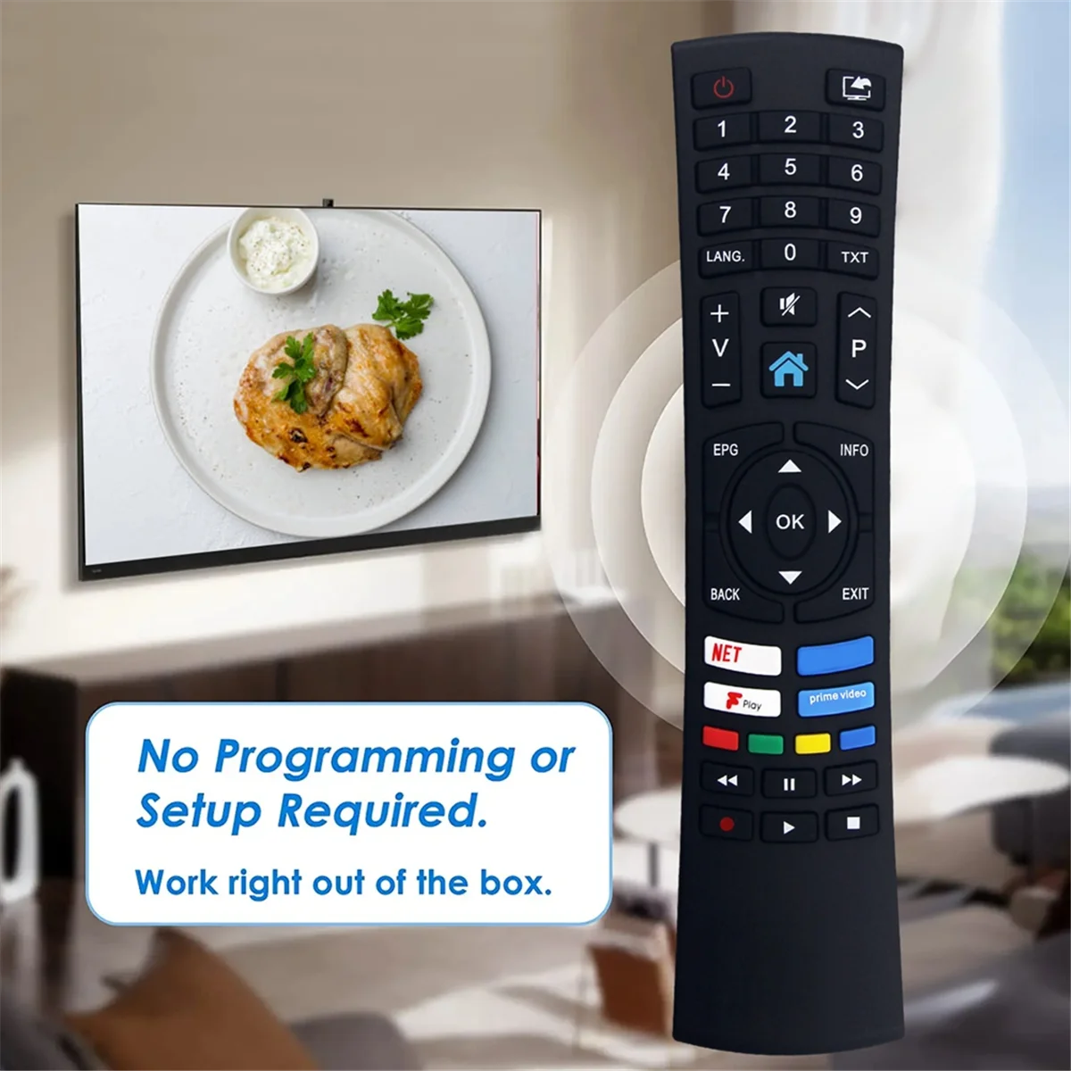 RC1823 Remote Control pengganti untuk Remote Control TV Bush Medion