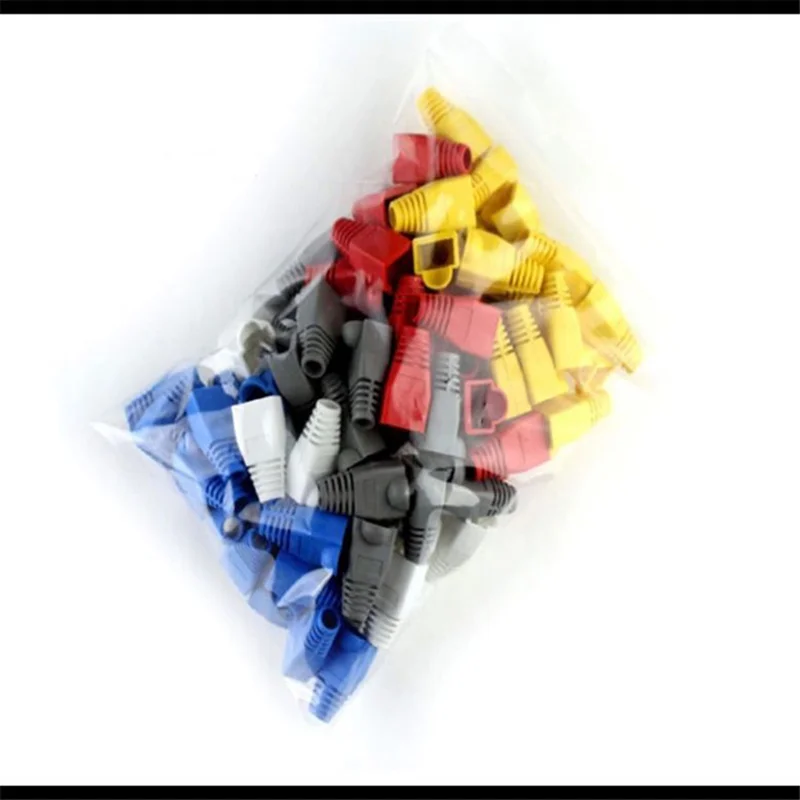Mixed Color CAT5E CAT6 RJ45 Ethernet Network Cable Strain Relief Boots Cable Connector Plug Cover