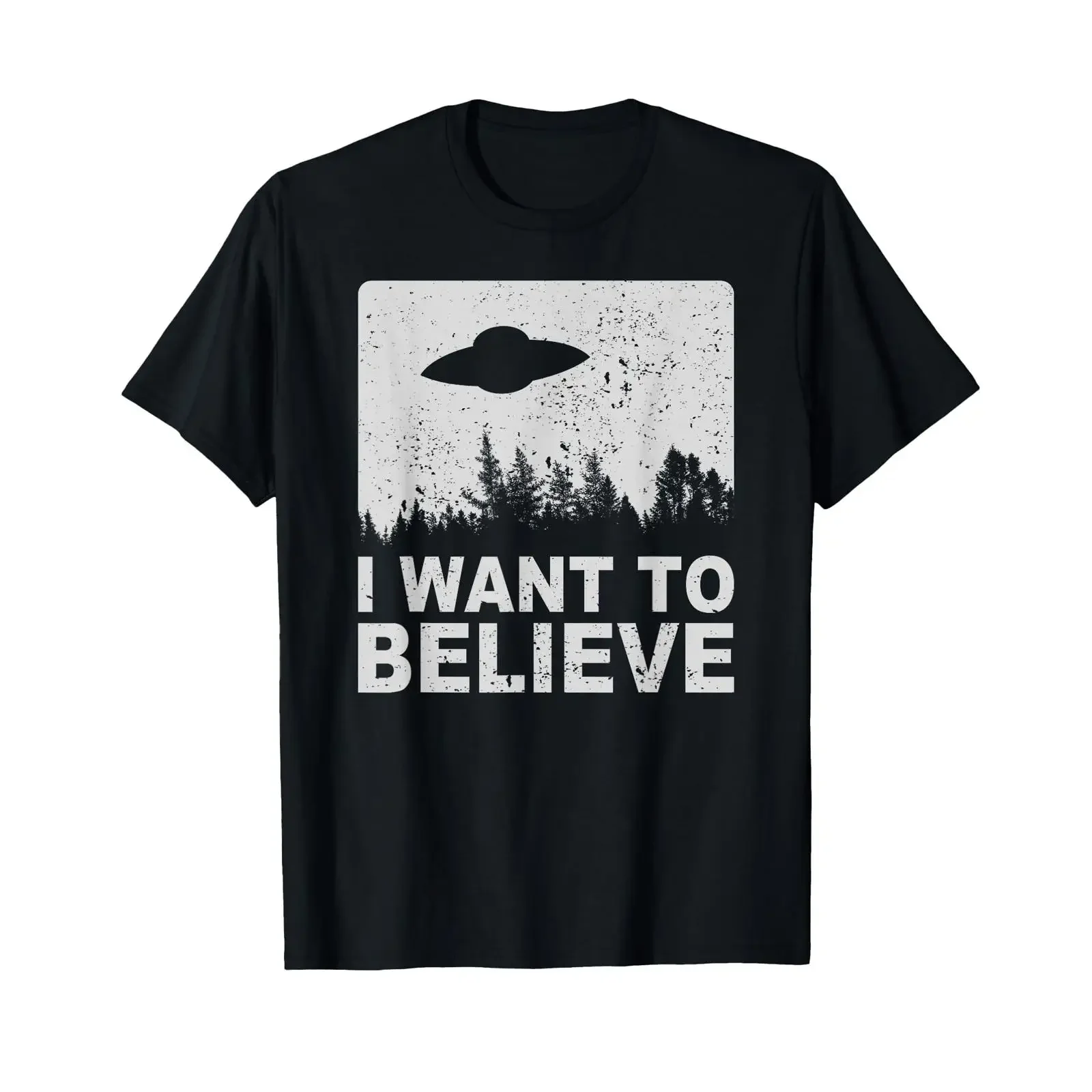 I Want to Believe T Shirt Aliens UFO Area 51 Roswell vintage Washed Comfortable Stylish Casual fashion graphic Versatile