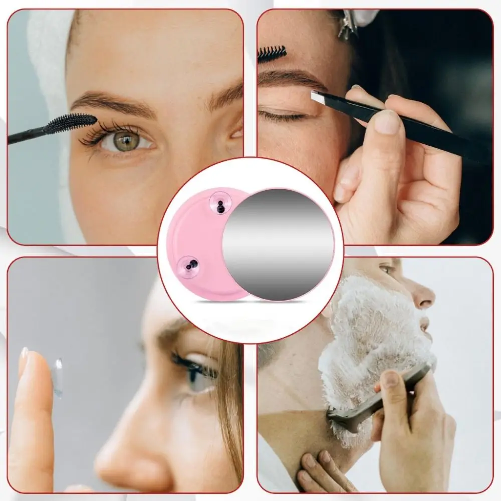 30X make-up vergrotende spiegel rond met 3 zuignappen Reisvergrote spiegel Handheld montage make-upspiegel Mee-eter verwijderen