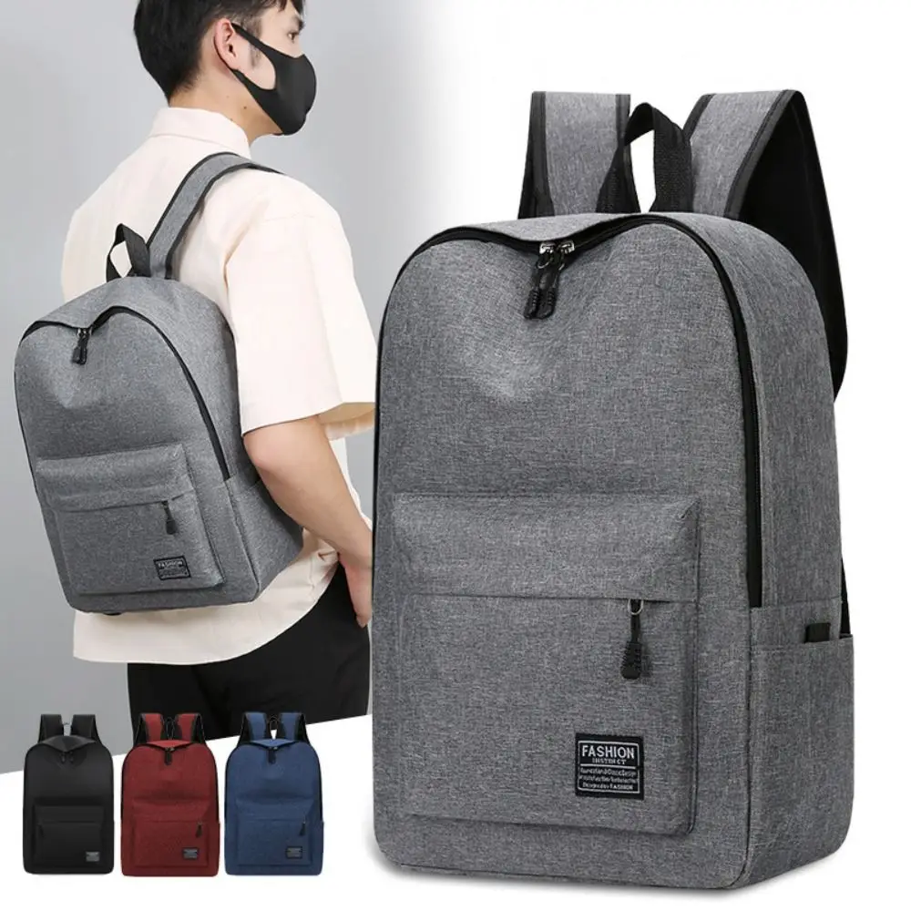15 Inches Oxford Cloth Versatile Backpack Black Grey Blue Red School Student Backpack Washable Travel Bag Computer Bag