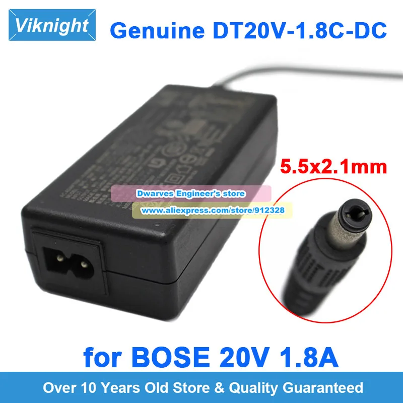 

Original DT20V-1.8C-DC AC Adapter 20V1.8A 36W Charger for Bose SOLO 5 TV C20 SPEARKE Power Supply 5.5x2.1mm