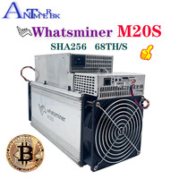 BTC Miner WhatsMiner Used M20S 68T Bitcoin Miner With PSU Better than WhatsMiner M3 M3X M21 M21S Antminer S9 T9+ S15 S17 T17