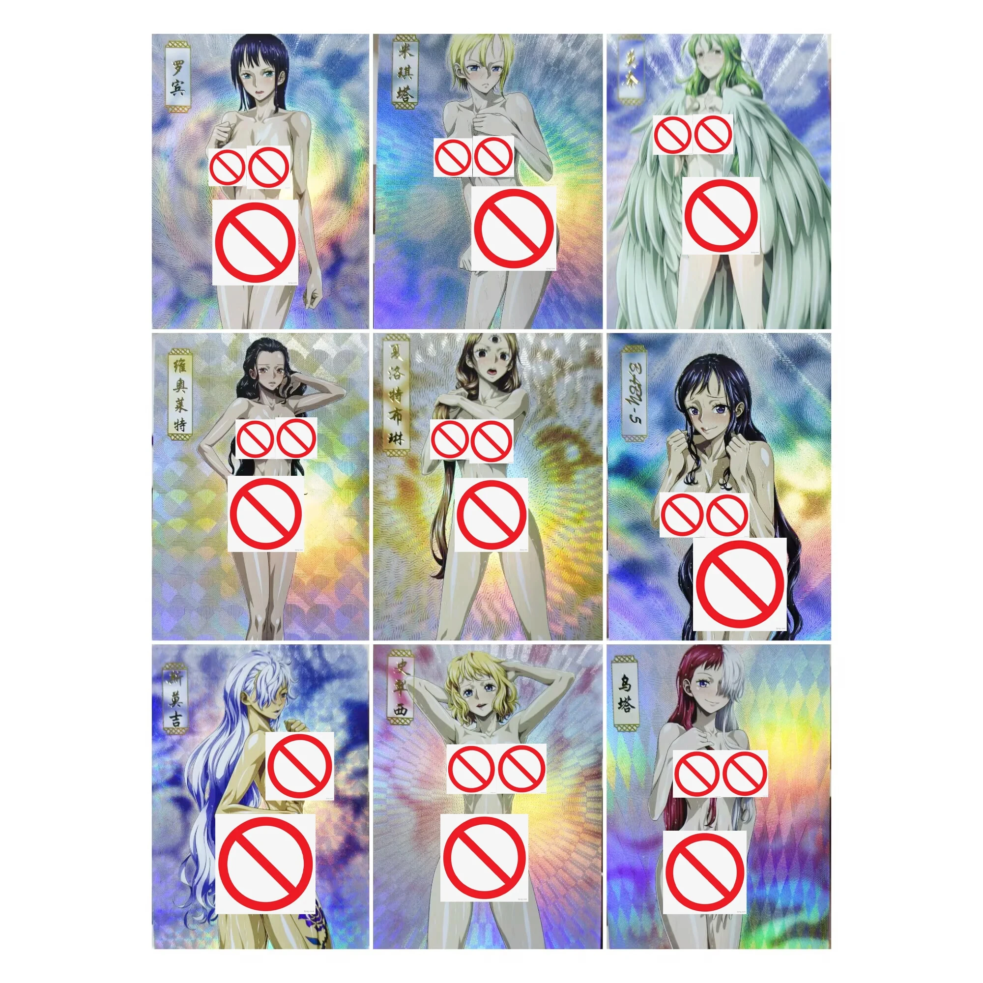 Diy 45Pcs/set One Piece OPCG Female Character Hancock Nami Collection Card Chest Refraction Color Flash Card Gift Toys
