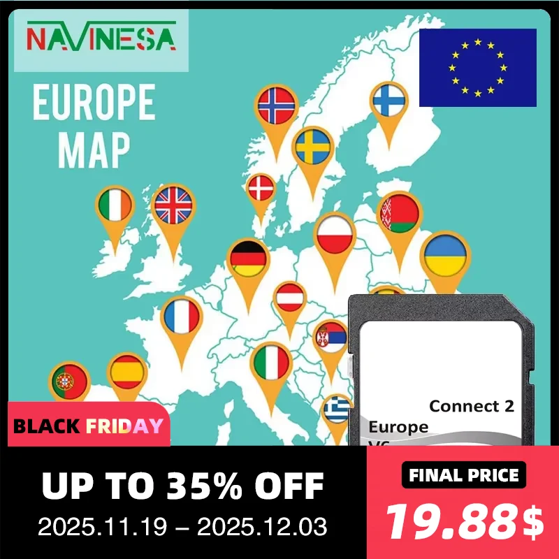 

New 2021 Version Connect 2 system Update for Nissan Leaf/Micra/Juke/Note/E-NV200 Car Media Navi GPS Maps EU 16GB KE288-LCN2EV6