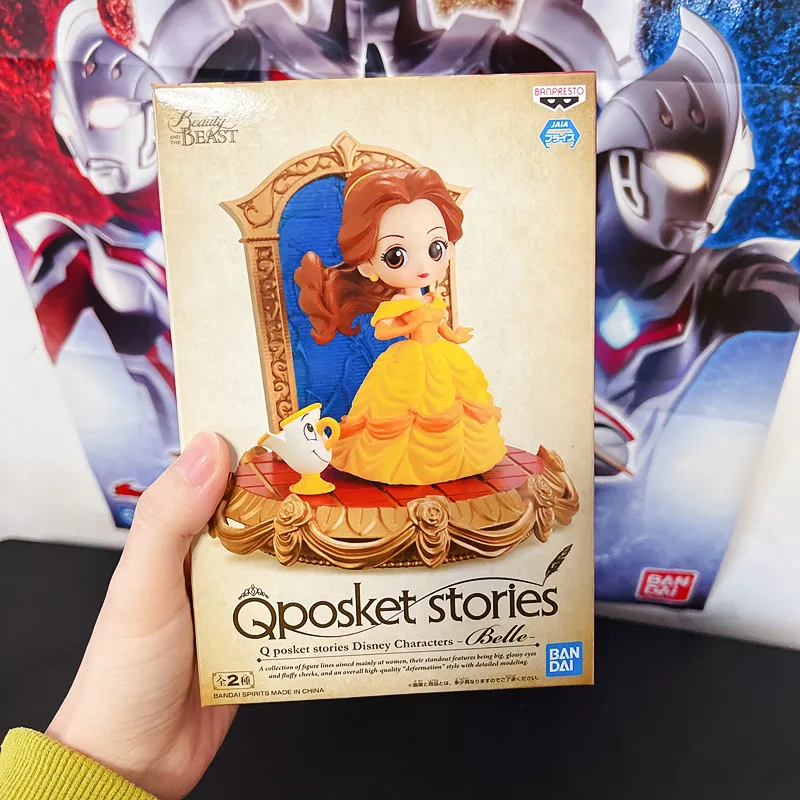 BANPRESTO Original Beauty and the Beast Anime Figure Qposket stories Belle Action Figure Toys For Kids Gift Collectible Model