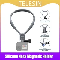 TELESIN-soporte magnético de silicona para el cuello, accesorio de liberación rápida para GoPro Hero11, 10, 9, 8, 7, 6, 5, Insta360, DJI Osmo Action