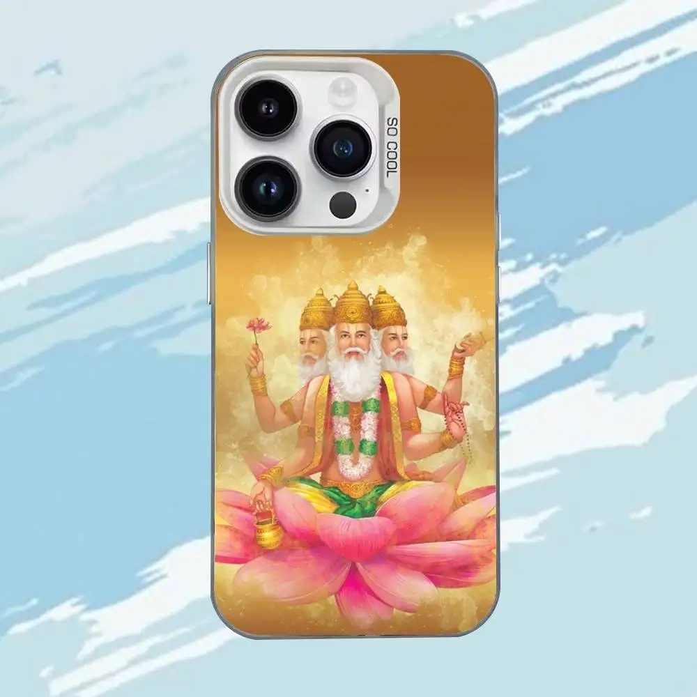 حافظة هاتف براهمان لهاتف آيفون 17,16,15,14,13,12,11,Mini,Pro,E,MAX غطاء أبيض غير لامع مقاوم للصدمات