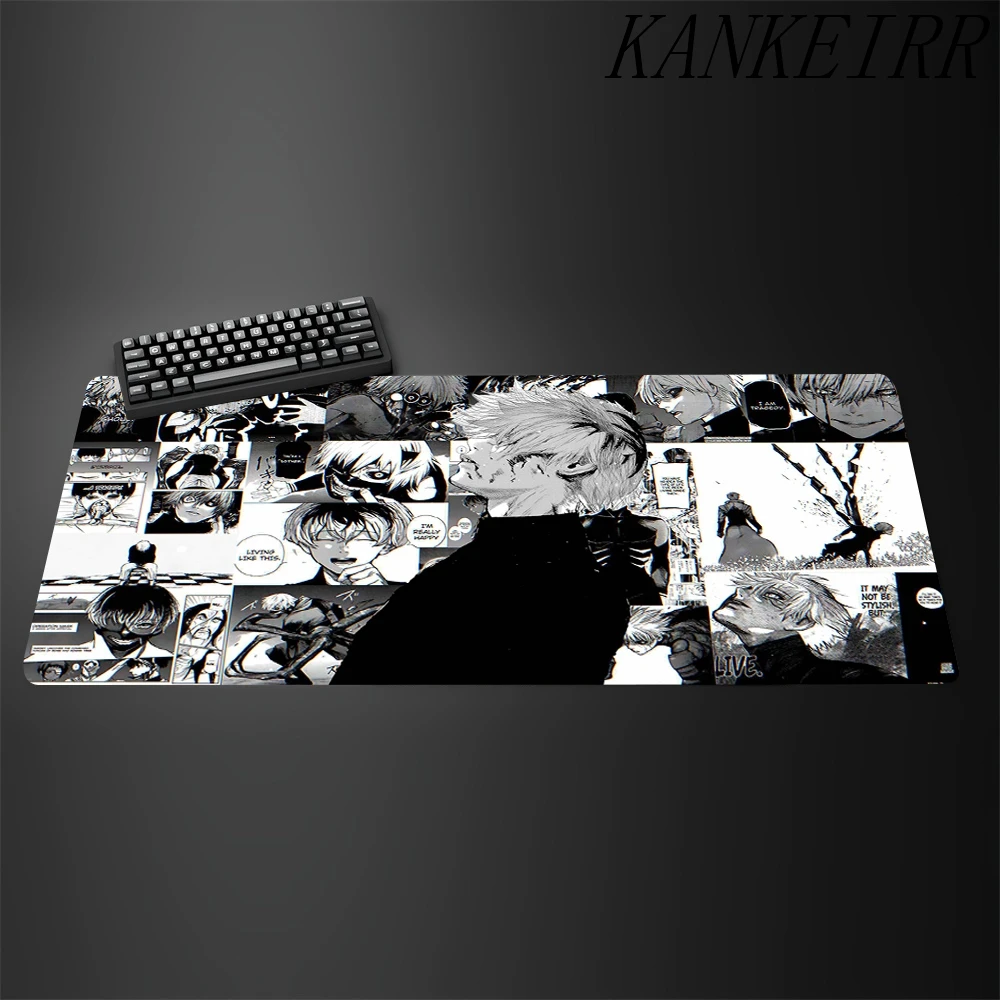 

Коврик для мыши для ноутбука, аниме, расширенный настольный коврик, коврик для компьютерного геймера, коврик для мыши Tokyo Ghoul Kaneki Ken, игровые аксессуары для ПК, коврики для клавиатуры