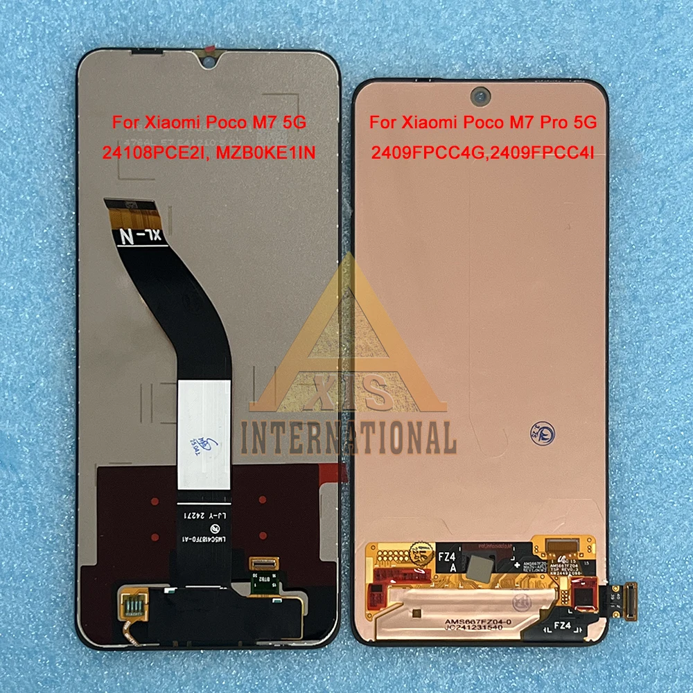 

Оригинальный 6,67 "для Xiaomi Poco M7 Pro 5G ЖК-дисплей 2409FPCC4I рамка сенсорного экрана панель 6,88 "для Poco M7 5G дисплей MZB0KE1IN