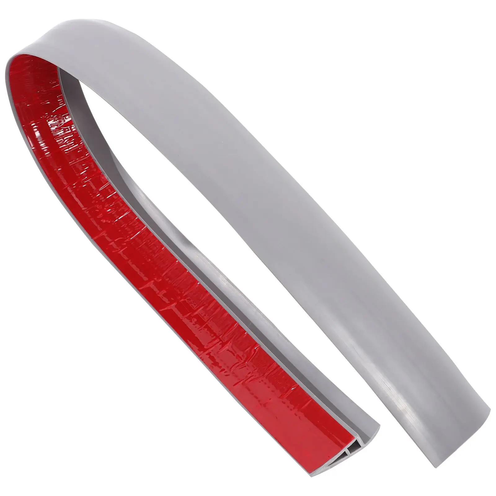 39 Inch 0.59 Edge Doorway Floor Transition Strip Gray PVC Anti Slip Easy Install Wheelchair Use