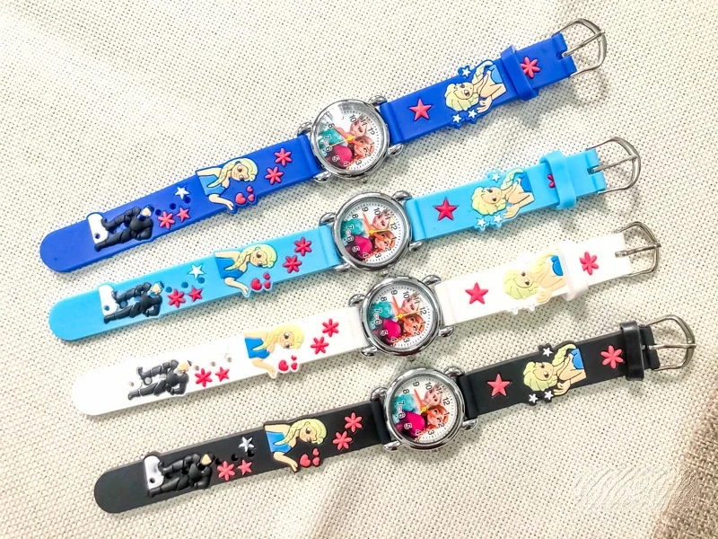 Disney Frozen Cartoon Watches for Children, Pulseira de borracha macia, Relógio de quartzo para crianças, Relógio de menino e menina, Melhores presentes